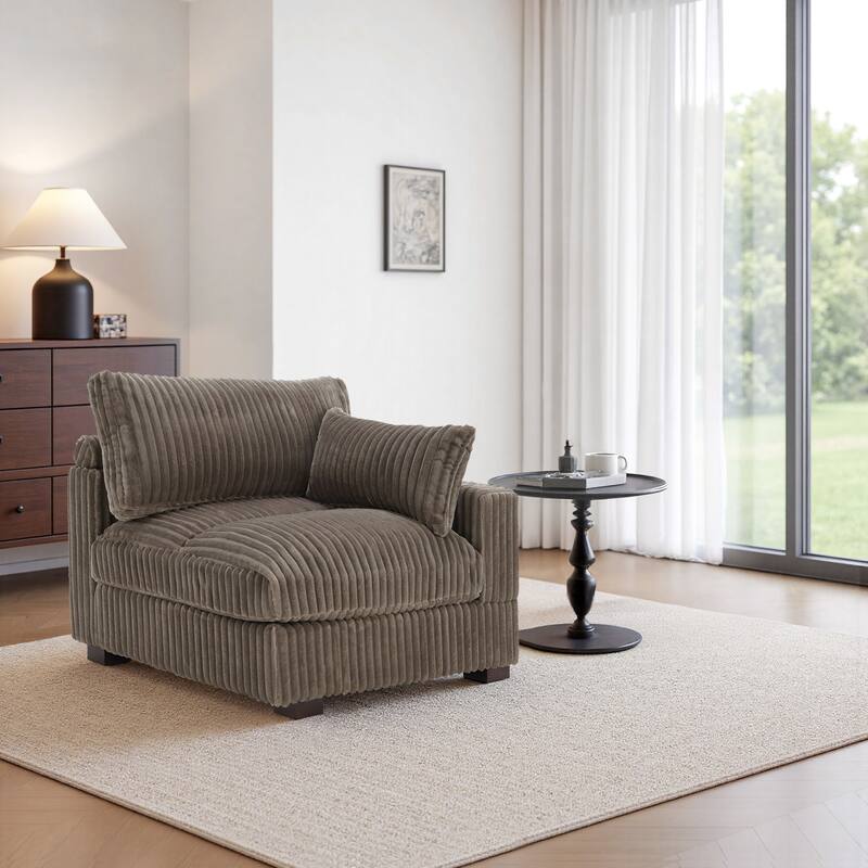 Cotton Flannel corner Sofa Armless Modular Sectional Sofa Seamless Combination