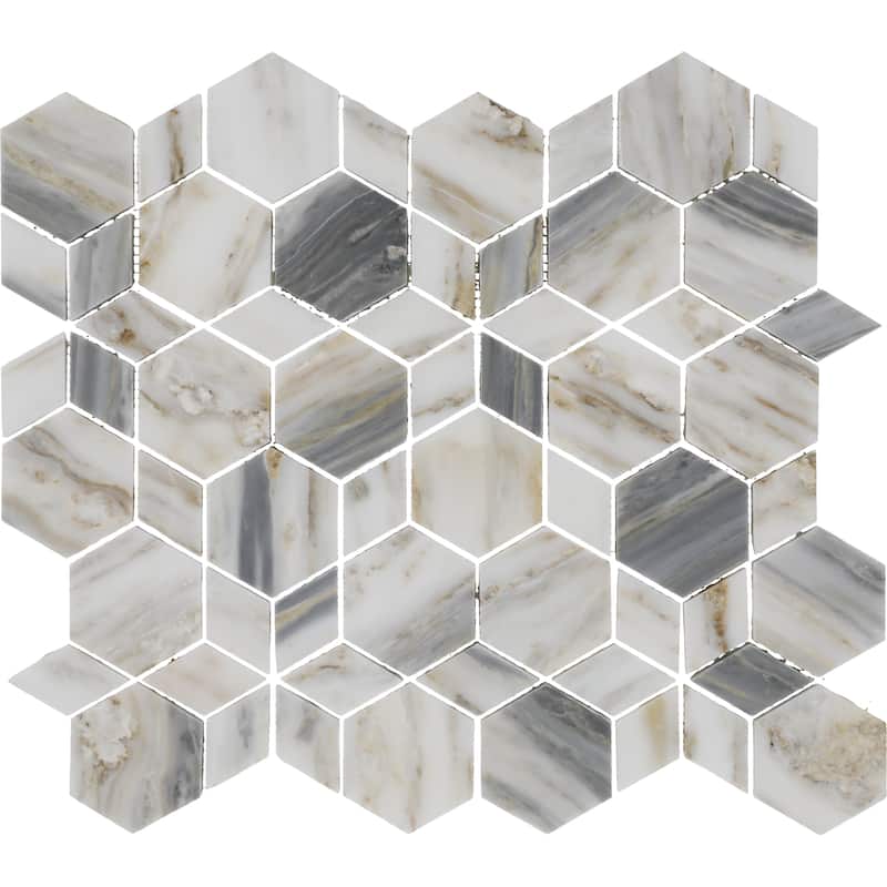 Daltile Gamma Natural Stone Hypnotic XL Wall and Floor Mosaic Tile (Set of 10)