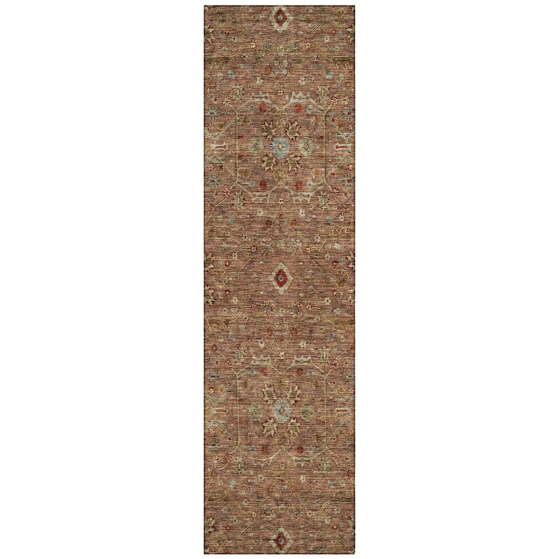 Machine Washable Indoor/ Outdoor Traditional Persian Chantille Rug