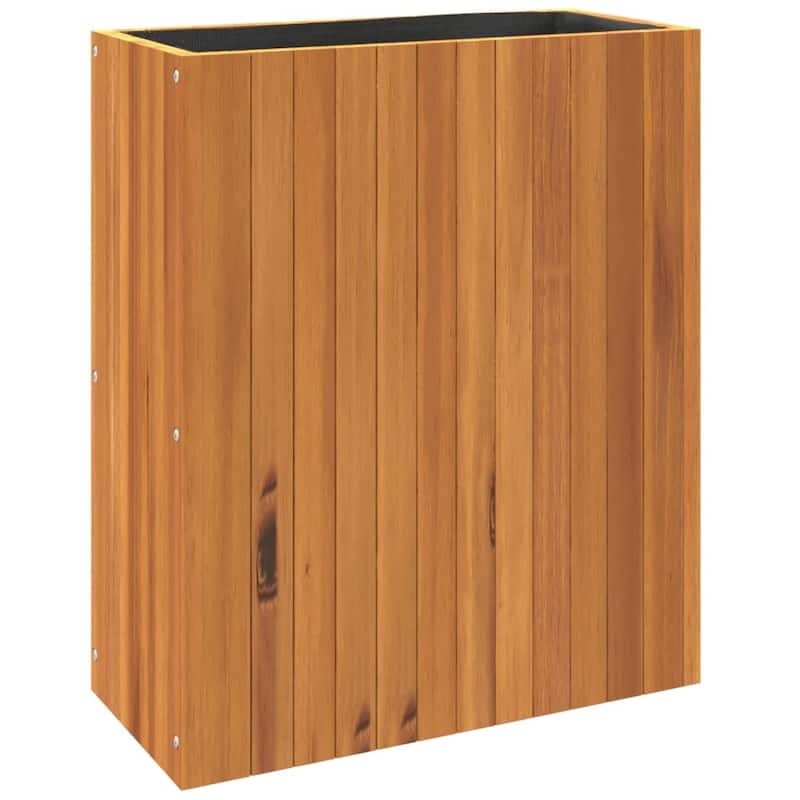 vidaXL Garden Planter Natural Solid Acacia wood 23.2 x 10.8 x 27.6 in - 10.8 x 23.2 x 27.6 in