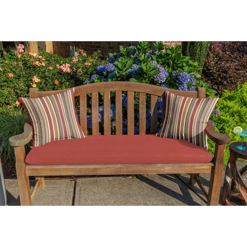 Sunbrella® Stripe Fabric 1-Piece Indoor/Outdoor Square Throw Pillow, 18"W x 18"L, Dolce Oasis