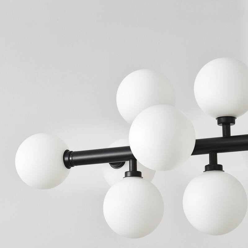 Modern Linear Chandelier 16-Light Sputnik Glass Globe Chandelier Mid Century - 38inch
