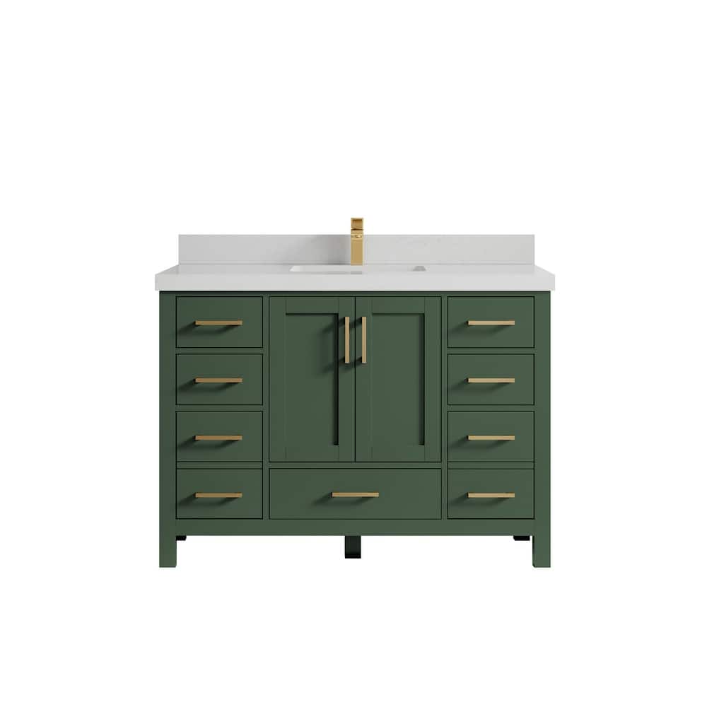Willow Collection 48 in. W x 22 in. D Malibu Single Sink Bathroom Vanity with Countertop