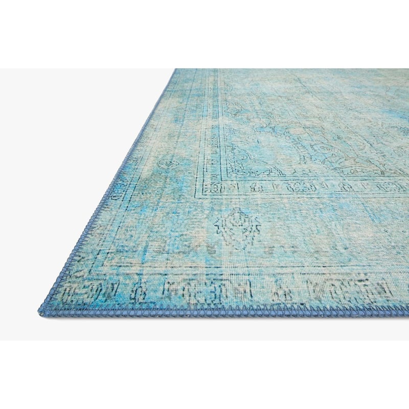 Alexander Home Tremezzina Printed Boho Aqua Area Rug