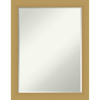 Petite Bevel Bathroom Wall Mirror - Grace Brushed Gold Frame - Grace Brushed Gold - 22 x 28 in