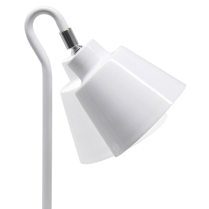 Desk Lamp with Looped arm and Adjustable Cone Shade - 16" - White