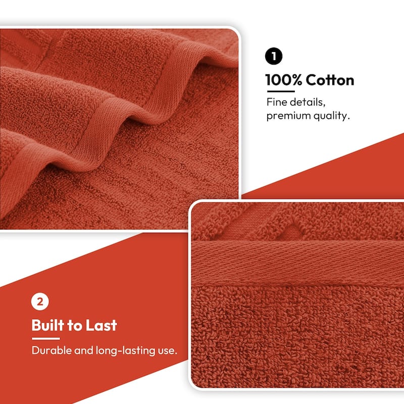 Luxury Jacquard 8 Piece Bath Towels Set