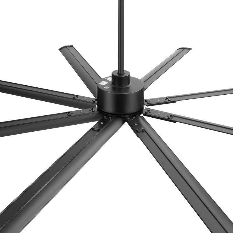 Large 72"/84"/96"/120" Black Ceiling Fan with Remote without Light-6/8 Aluminum Blades