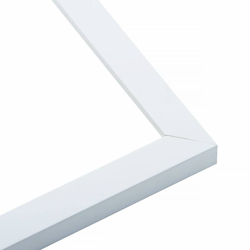 12x14 White Wood Picture Frame - UV Acrylic, Foam Board Backing, Hanging Hardware