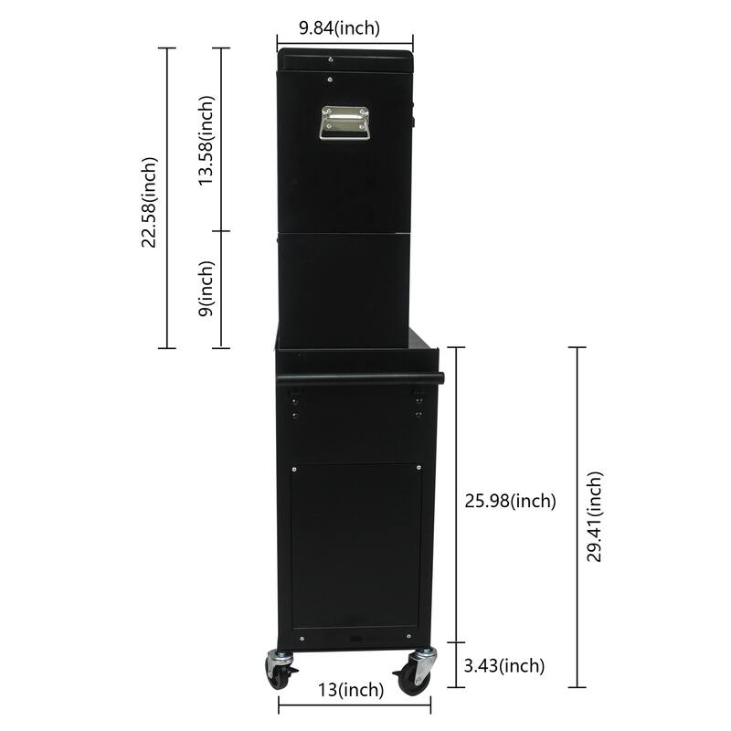 Rolling Tool Chest With 4 Wheels 6 Drawers Bottom Cabinet Large Capacity Tool Storage Cabinet
