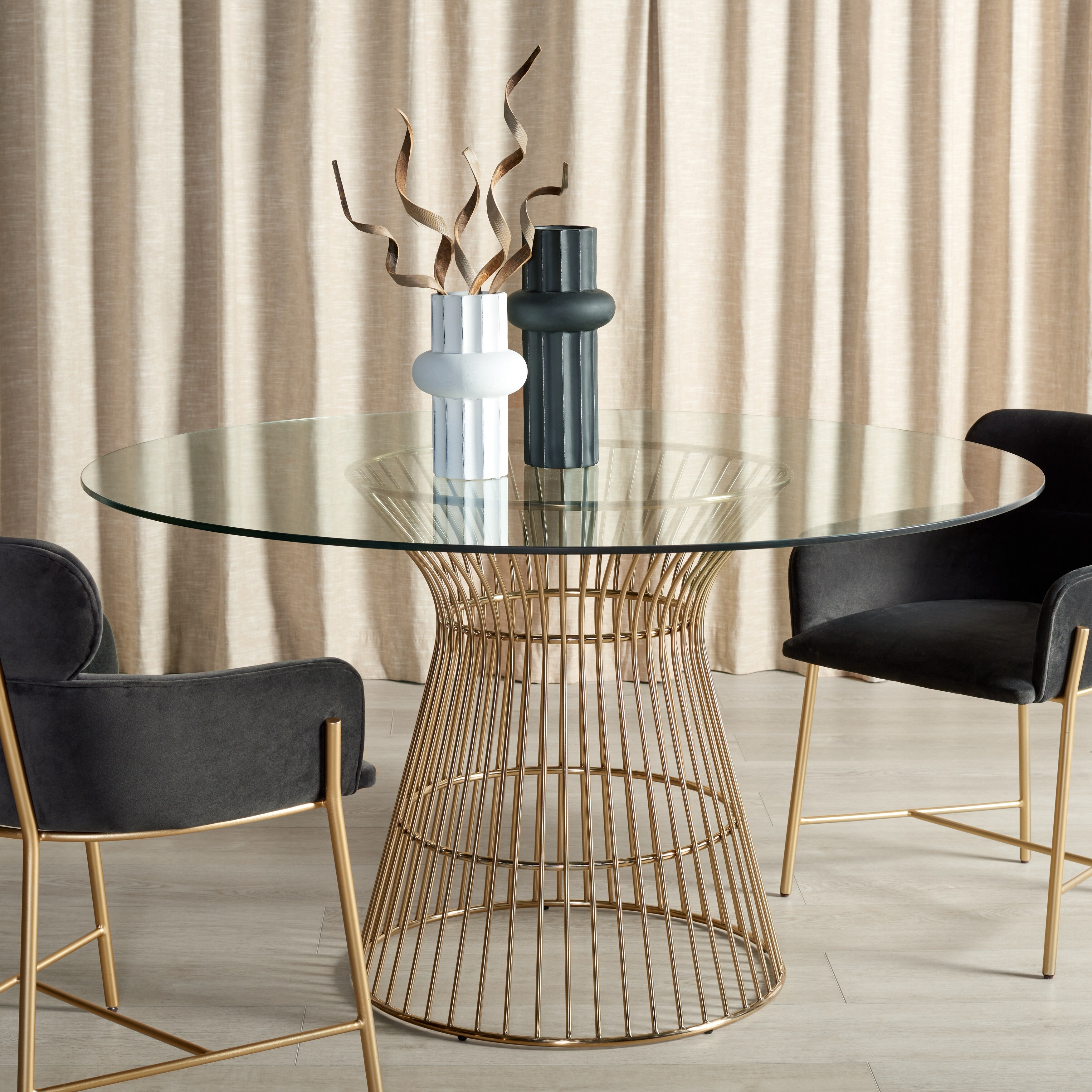 Safavieh glass top dining table