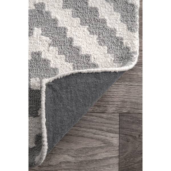 Shop Nuloom Handmade Wool Abstract Pixel Trellis Area Rug On