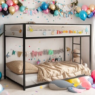 Twin over Twin Bunk Bed With Exchangeable Ladder