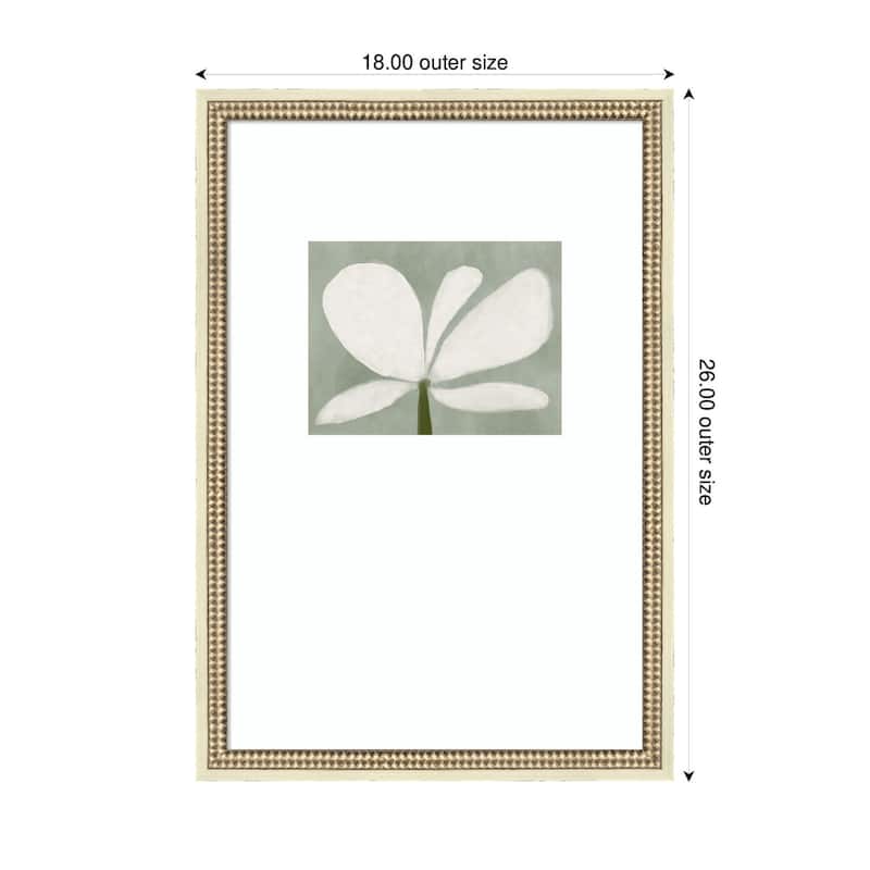 Kate and Laurel White Floral No. 2 by Gabrielly Guedes Framed Wall Art Print