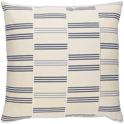 Decorative Vitrolles Beige 18-inch Throw Pillow Cover