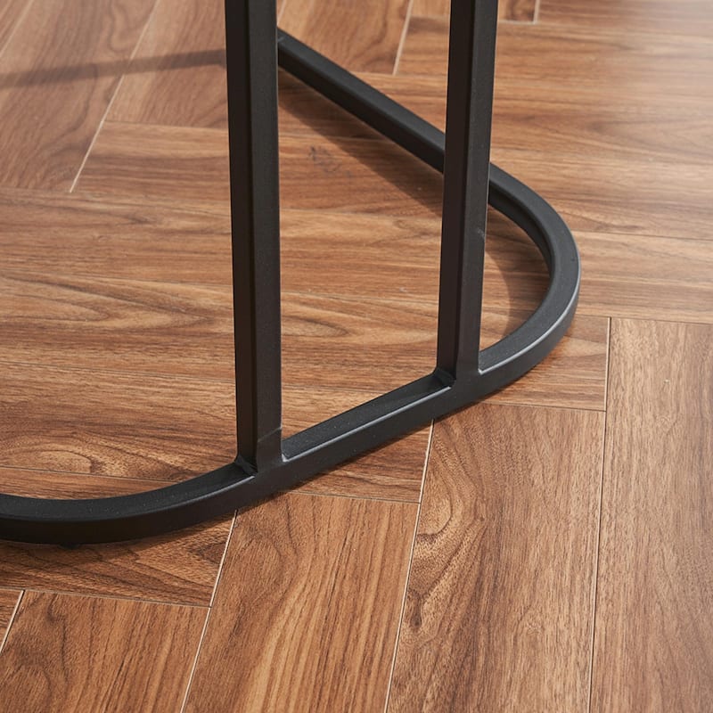 Modern Chenille Bar Stools Set of 2, Upholstered Counter Height Chairs