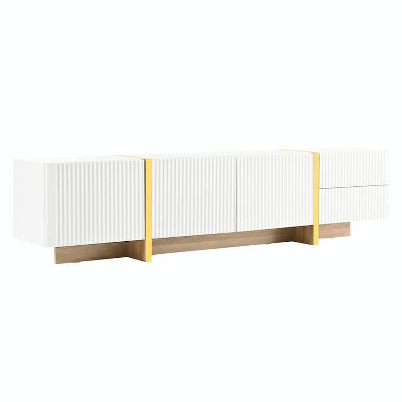 Luxury Fluted TV Stand for TVs Up to 80''