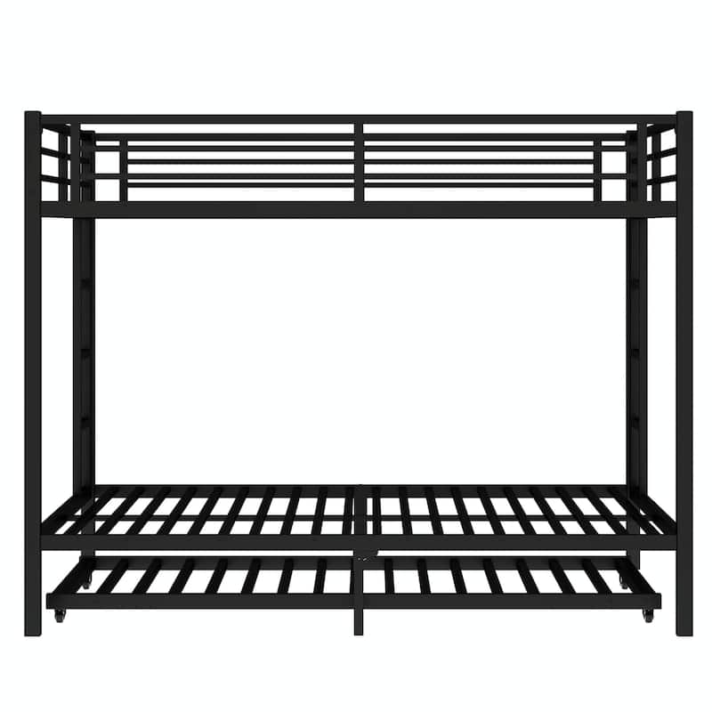 Metal Bunk Bed with Twin Size Trundle