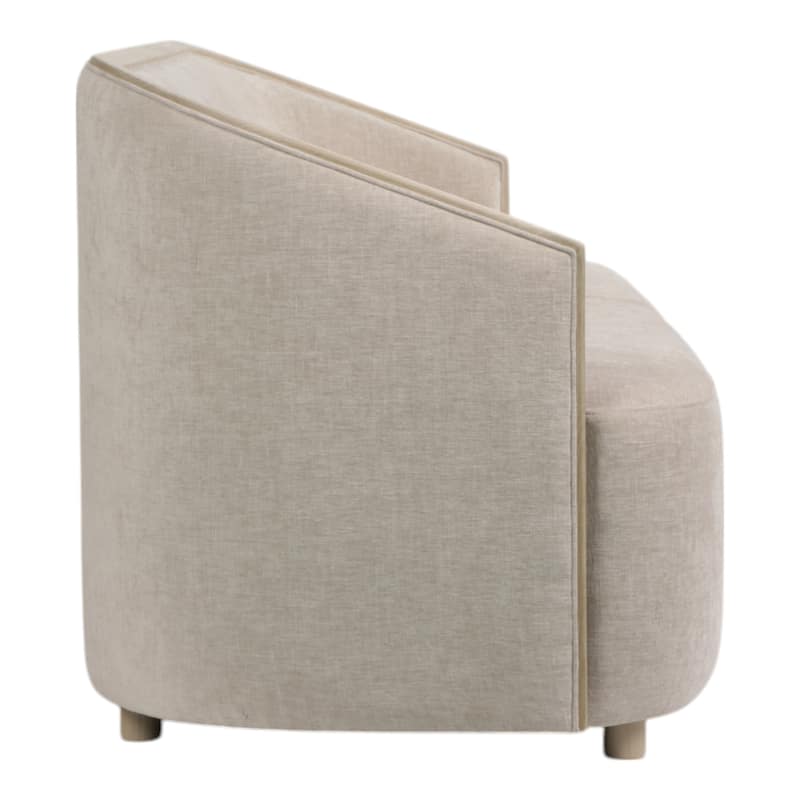 Upholstered Fabric Sofa Curved Arm Contemporary Design - 30" Multi - 87" x 29.5" x 30"