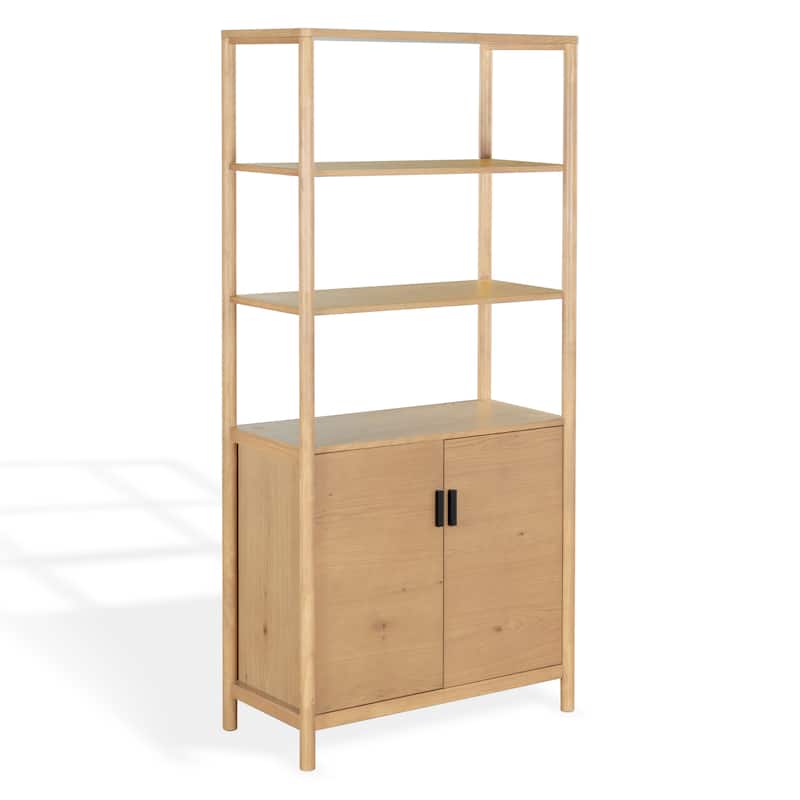 SAFAVIEH Couture Jaylessa 5-Shelf Wood Bookcase - 36"W x 17"D x 78"H