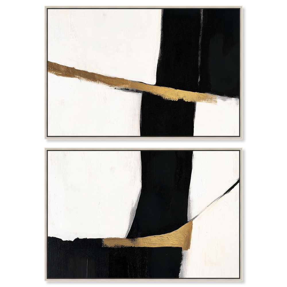 Weight of Black II Canvas Set of 2 by Art Remedy