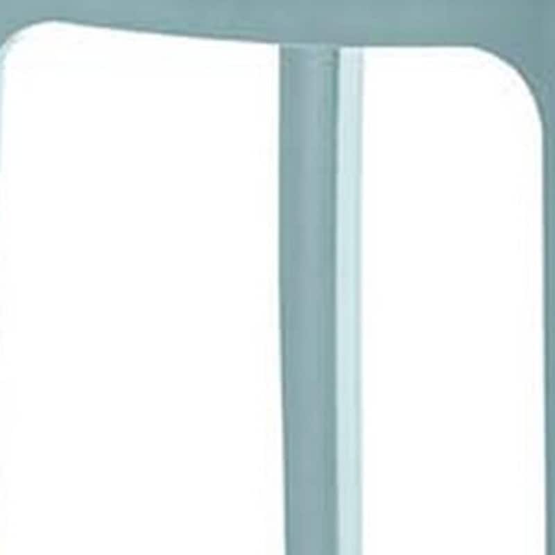 HomeRoots Set of Four 30" Baby Blue Heavy Duty Plastic Low Back Outdoor Bar Height Chairs