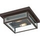 preview thumbnail 10 of 12, Quoizel Westover Clear Glass 2-light Outdoor Flushmount
