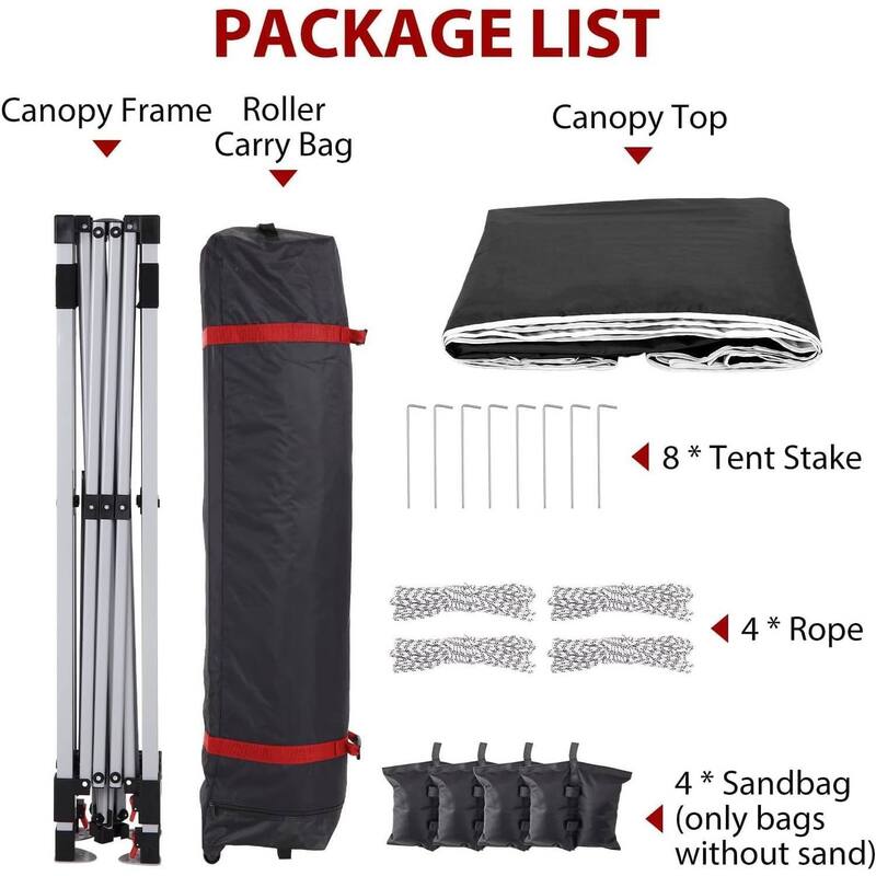 Outdoor Folding Sun Shelter, Portable Patio Shade, Pop Up Canopy Tent with 3 Adjustable Heights