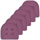 preview thumbnail 16 of 31, Sweet Home Collection Solid Color U-Shaped Memory Foam Chair Cushions - 16"x17" Set of 6 - Purple
