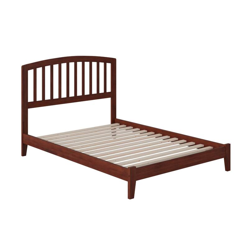 Platform Bed - Sleek Bowed Design & Sturdy Slats for Bedroom