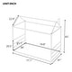 preview thumbnail 3 of 10, House Platform Twin Bed with Roof and Chimney Design, Sturdy Metal Frame
