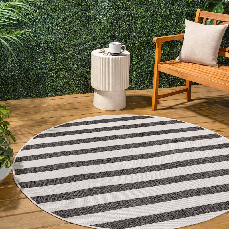 JONATHAN Y Tavira Wide Stripe Indoor/Outdoor Area Rug