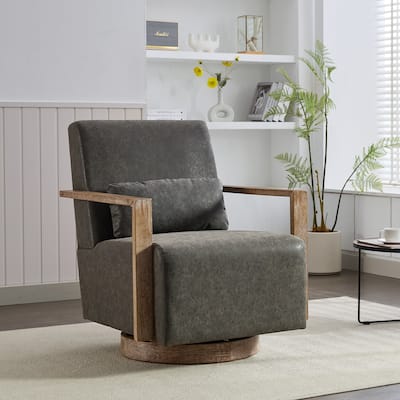 30.3"W 360 Degree Swivel Modern Accent Chair
