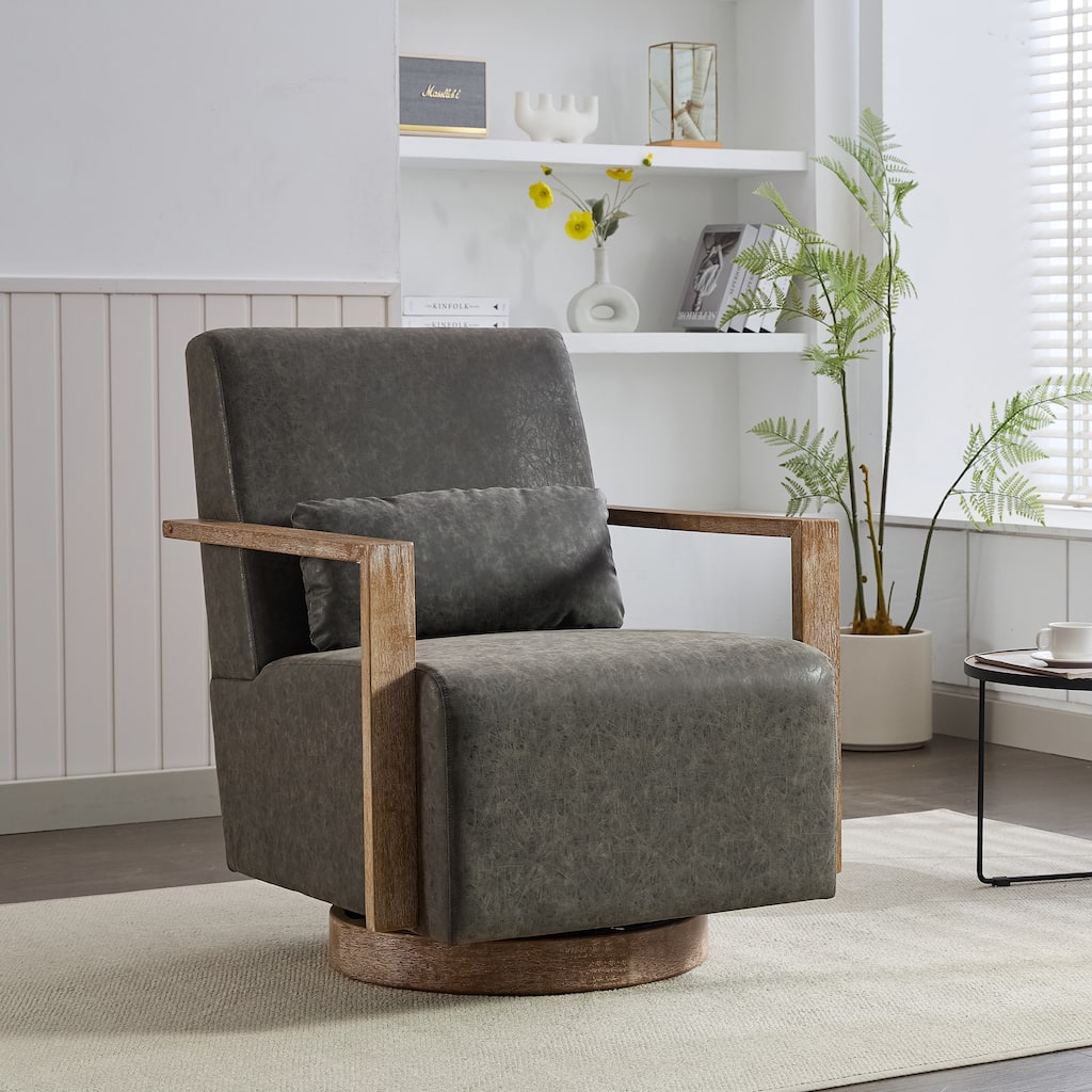 30.3"W 360 Degree Swivel Modern Accent Chair