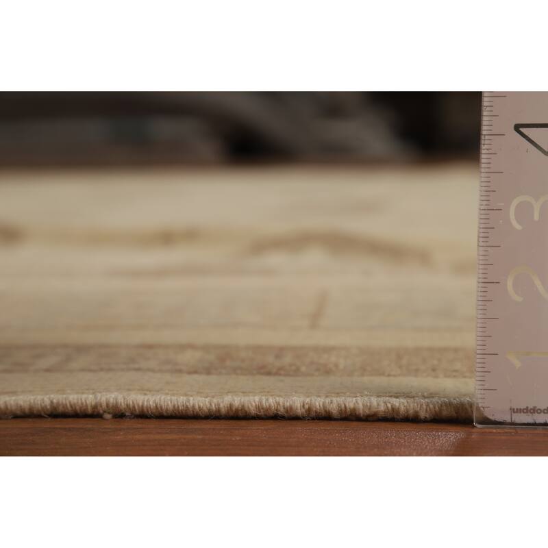 All-Over Vegetable Dye Khotan Turkish Area Rug Handmade Wool Carpet - 8'11" x 11'10"