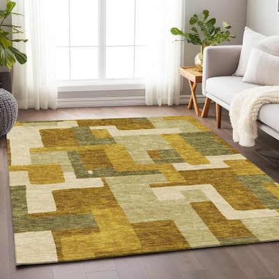 Premium Washable Super Soft Geo Casual Mayfield Rug