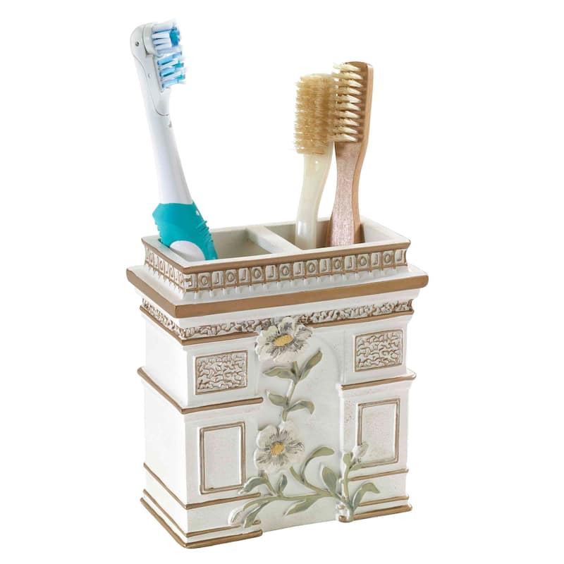 Avanti Linens Paris Botanique Toothbrush Holder - White - Toothbrush Holder
