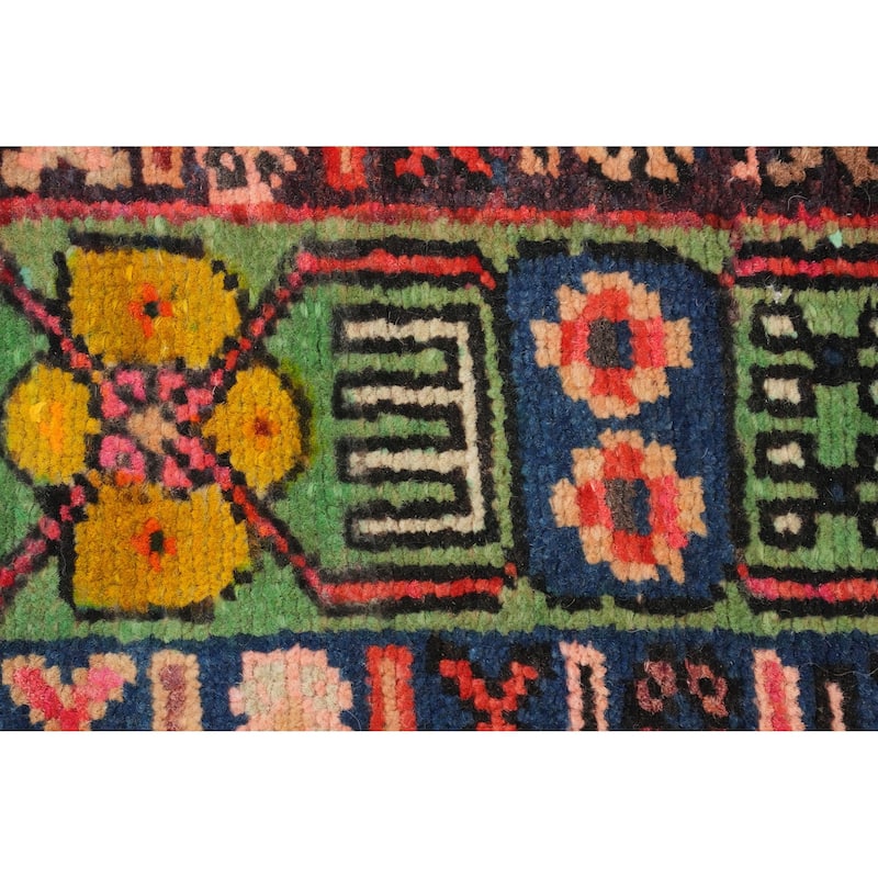 Hand Knotted Oriental 100% Wool Carpet Traditional Tribal Coral Ardebil Runner Rug - 10' 2'' X 3' 2''