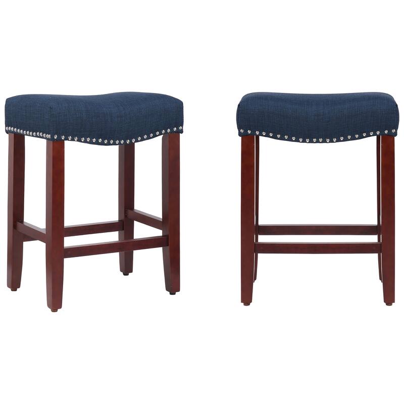 Jameson Upholstered Polyester Cherry 24 Inch Counter Stool (Set Of 2)