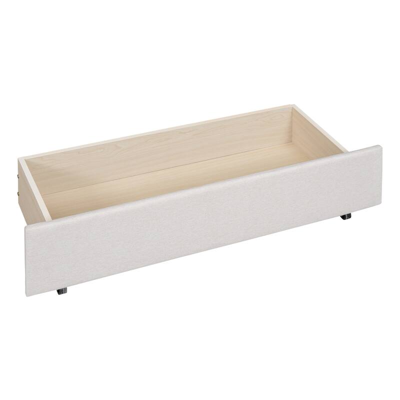 Upholstered Platform Bed with 2 Drawers and 1 Twin XL Trundle