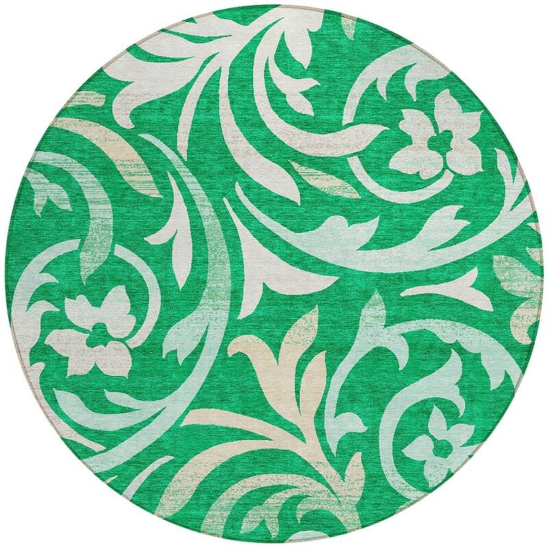 HomeRoots Floral Transitional Rectangle Outdoor Rug