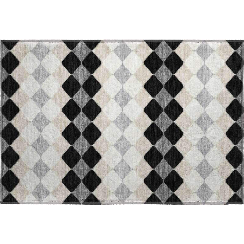 Premium Washable Super Soft Diamond Modern Mayfield Rug