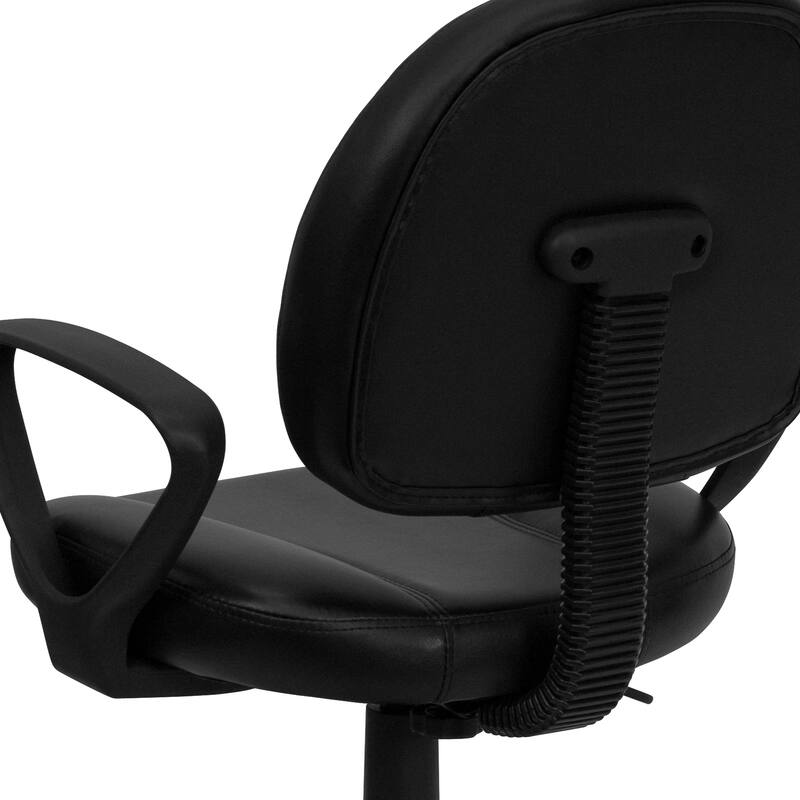 Mid-Back LeatherSoft Swivel Ergonomic Task Office Adjustable Chair w/ Arms