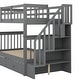 preview thumbnail 31 of 46, Twin-Over-Twin Bunk Bed with Trundle and Storage Staircase, Space-Saving Design