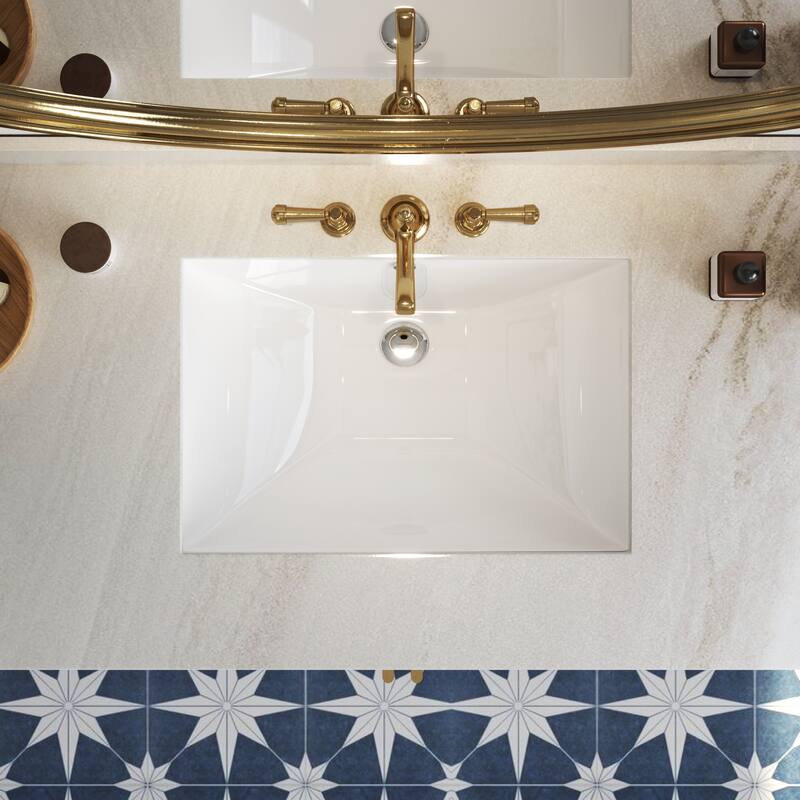 ClarityPure 23.62 in. x 15.75 in. Undermount Bathroom Sink in White Ceramic with Overflow Drain