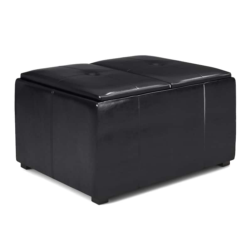 WYNDENHALL Franklin 34 inch Wide Contemporary Rectangle Table Ottoman