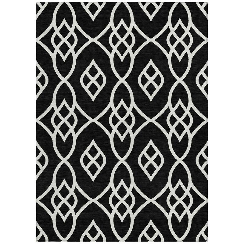 HomeRoots Trellis Transitional Rectangle Outdoor Rug