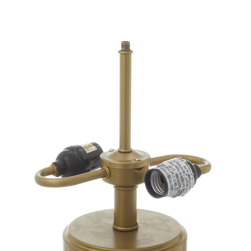 Metal Room Accent Lamp with Dome Shade - Gold & Black - Roche River Decor