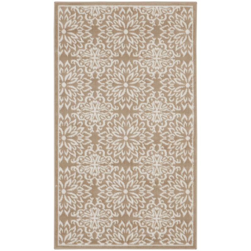 Nourison Jane Floral Medallion Indoor only Area Rug - 3' x 5' - Taupe