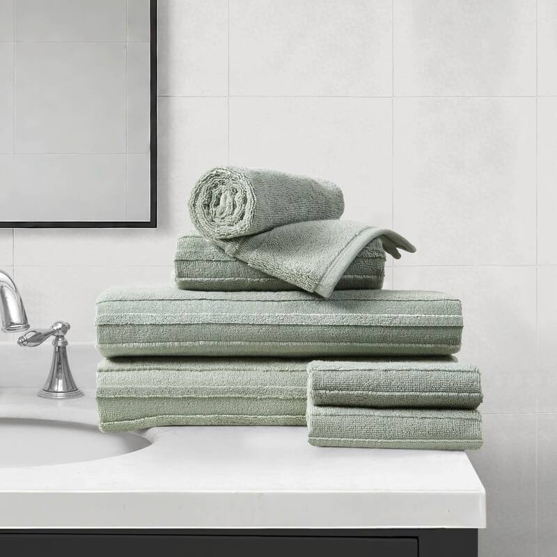 Nine West Sofia Bath Towels 6-Piece - Lily Pad - 28"x54"/16"x26"/12"x12"